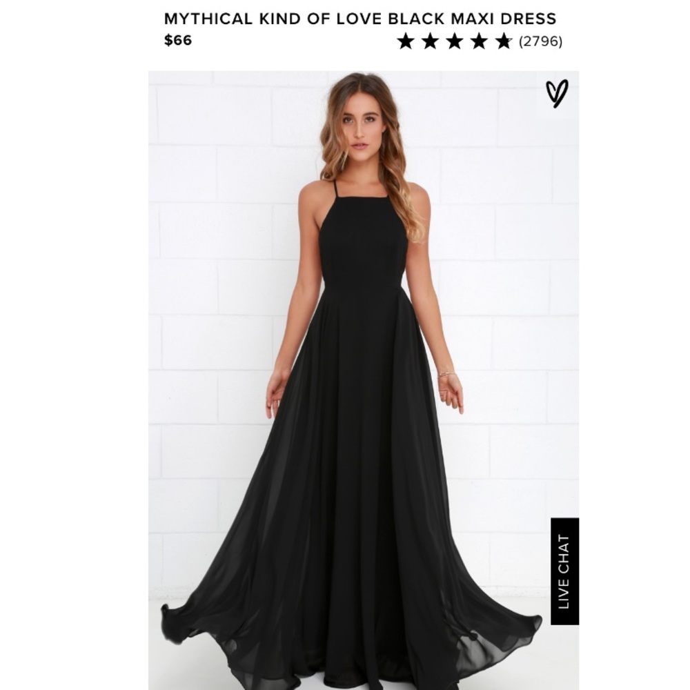 Lulus Mythical Kind of Love Black Maxi Dress